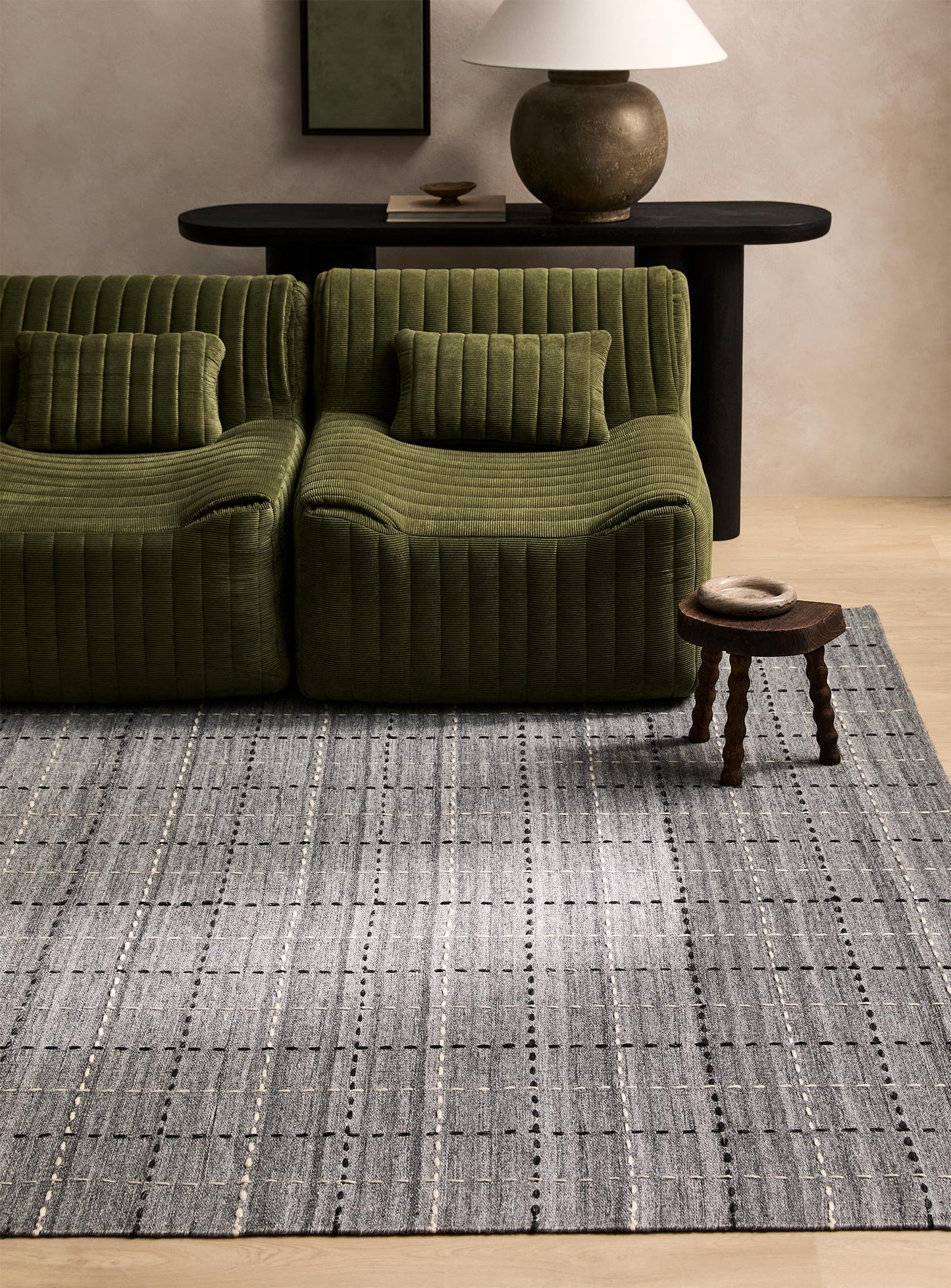 Modern Stitch Handwoven Rug